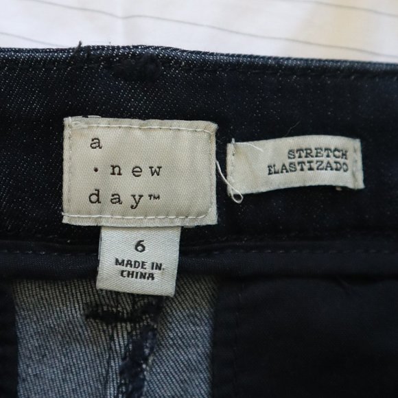 A NEW DAY Wide Leg High Rise Jeans Dark Wash 6 - Picture 6 of 12